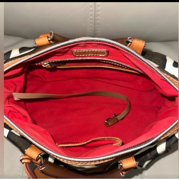 Rare Vintage Dooney & Bourke giraffe print satchel! EUC - Picture 5 of 15